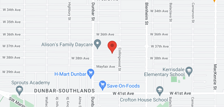 map of 3525 W 38TH AVENUE